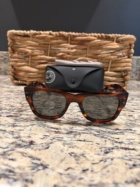 Ray-Ban Tortoiseshell Mega Wayfarer Sunglasses - Brown Frames, Gray Lenses